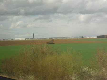 Charles de Gaulle Airport from the TGV