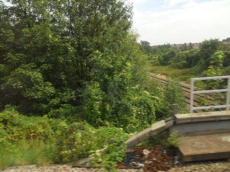 The Overground Passing Under the Lea Valley Line South of Seven Sisters