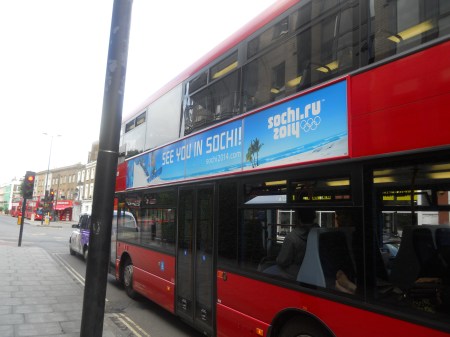 Sochi 2014 Advertises On London Buses