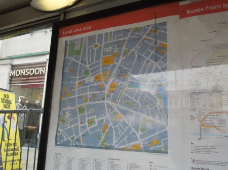 Local Street Map At The Angel