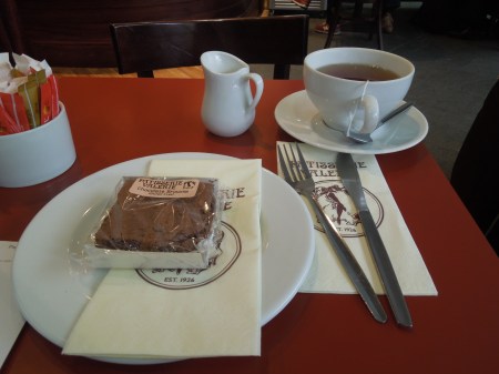A Chocolate Brownie At Pattiserie Valerie
