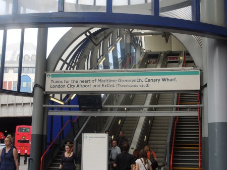 Onto The DLR At Tower Gateway