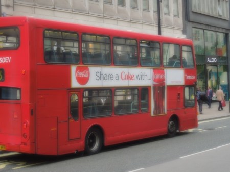 Coke Advert On A London Bus