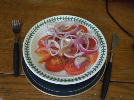 My First Tomato And Onion Salad