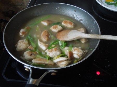 Adding The Onions And Water