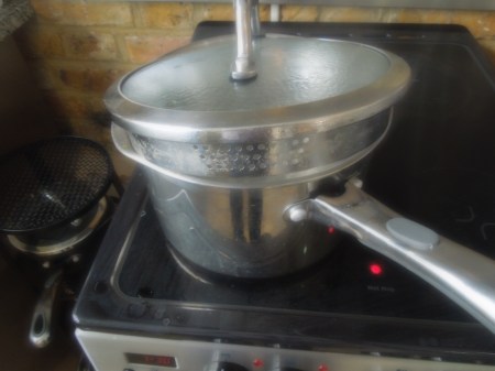 A Saucepan With A Built-In Strainer