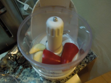 Chopping The Garlic And Chilli