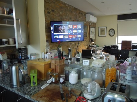 Watching Television From The Kitchen