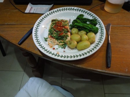 Roast Salmon with Paprika, Garlic And Parsley