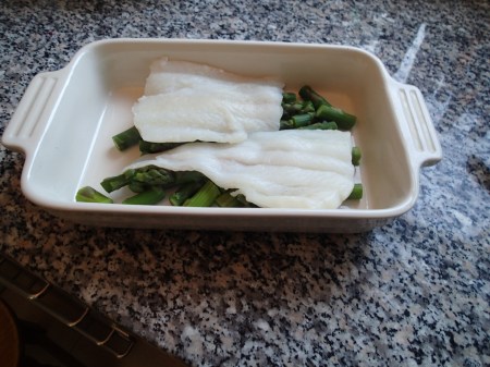 Asparagus Covered By Fish