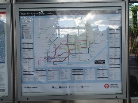 North East London Night Bus Map