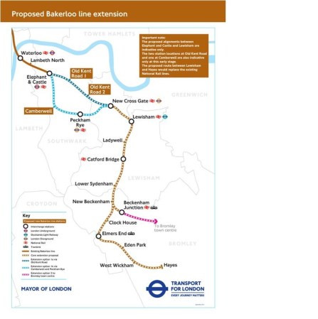Bakerloo Line Extension Map