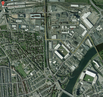 Nottingham Station And The Football Grounds