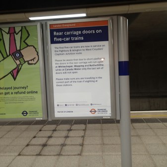 Selective Door Opening On The East London Line