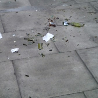 Broken Glass Outside The Pub