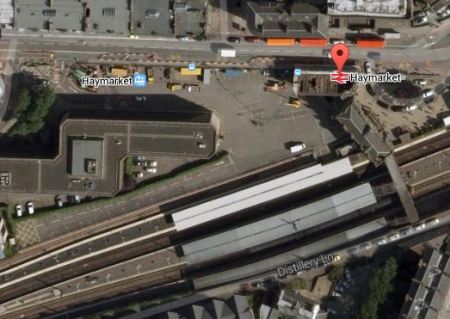 Trams And Trains At Haymarket