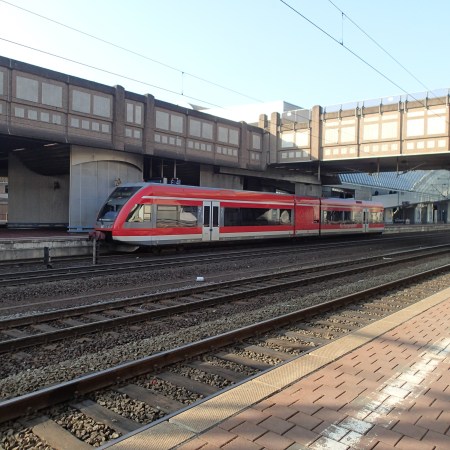 A Train With The Engine In The Middle