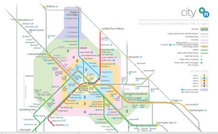 West Midlands Transport Map