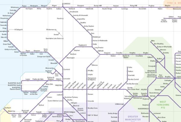 Northern Rail NW Map