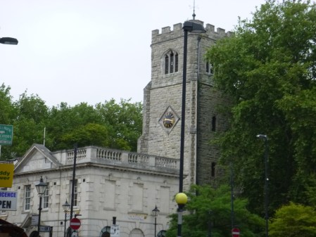 A Bookies With A Clock Tower