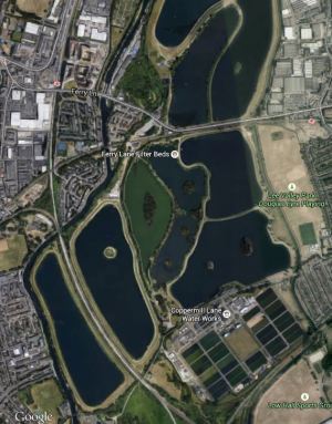 Google Map Of Walthamstow Wetlands
