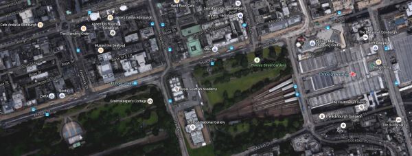 Waverley Station And Princes Street Gardens