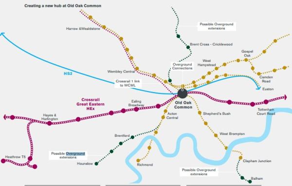 Lines Radiating From Old Oak Common Station