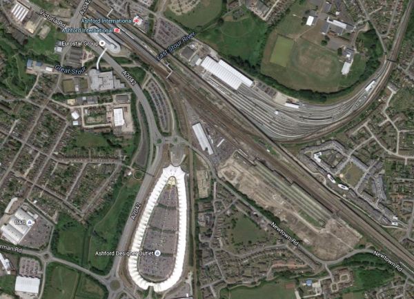 Lines Around Ashford International Station