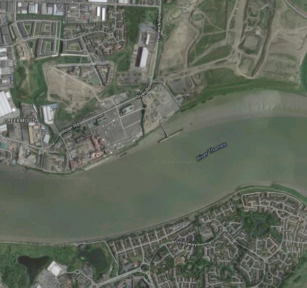 Barking Riverside Station And The Thames