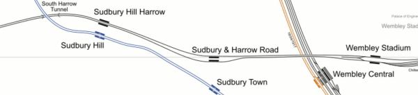 Chiltern Main Line Through Wembley And Harrow