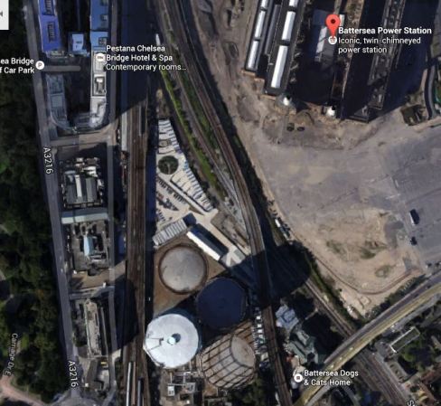 Battersea Power Station, The Lines Into Victoria And The Dogs Home