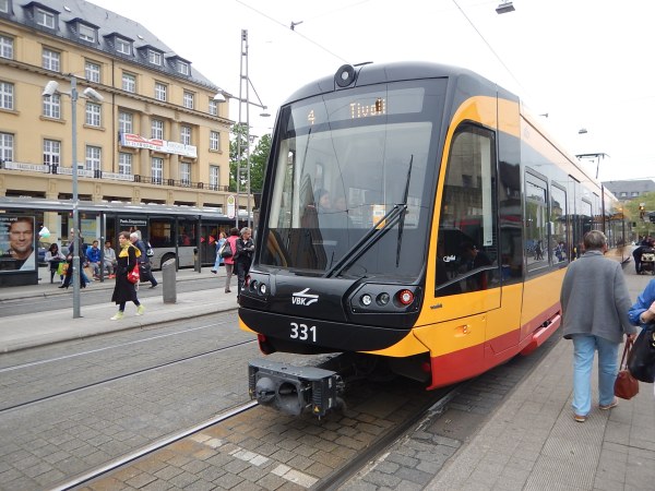 The Tram-Train At Karlsruhe Station