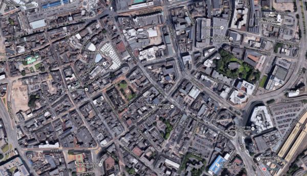 Leicester Station And The City Centre