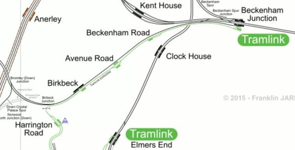 Lines To The West Of Beckhenham Junction Station