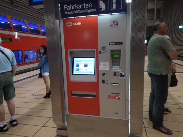 A Ticket Machine On The Platform At Leipzig Markt Station