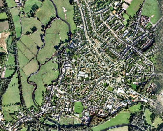 The Stour Valley Railway Curves Round Sudbury