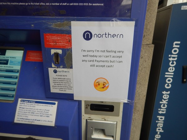A Niortern Rail Ticket Machine At Manchester Victoria Station