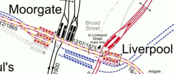 Lines At Moorgate And Liverpool Street Stations