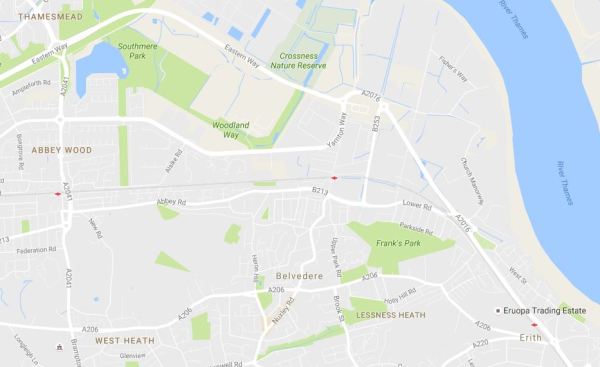 Roads Around Abbey Wood Station