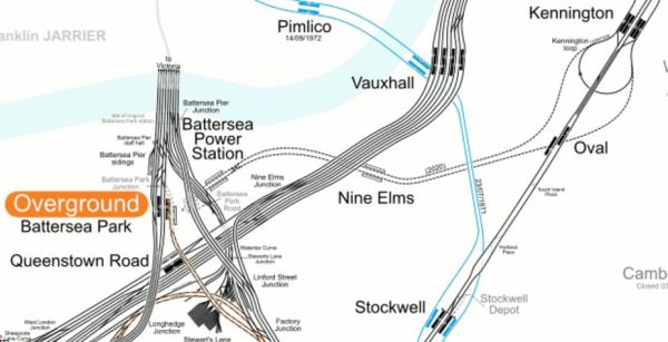 Rail Lines In The Battersea Area