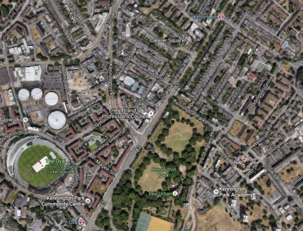 Kennington And Oval Tube Stations And Kennington Park