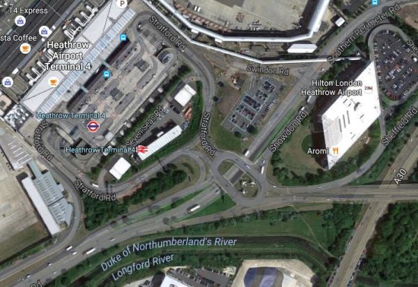 Heathrow Terminal 4 And The Longford River