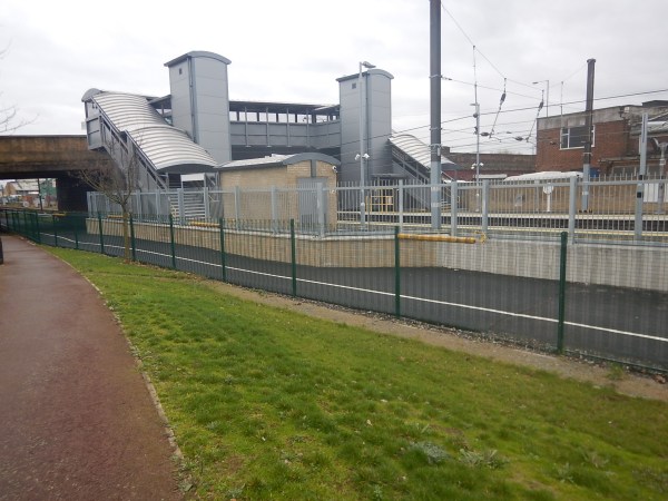Alongside Lea Bridge Station